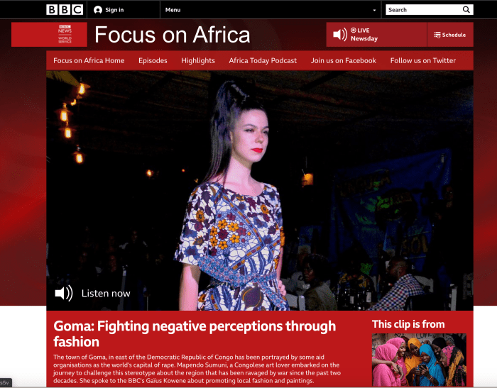 Goma Fashion Show on the BBC